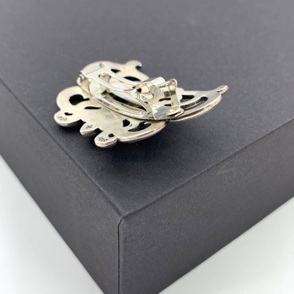 Chrome Hearts Silver Vintage Butterfly Hair Clip - Picture 5 of 9